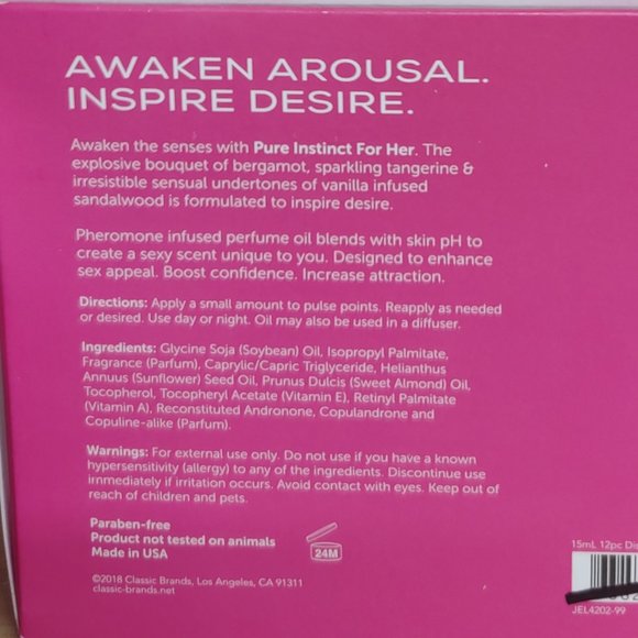 Pure Instinct Pheromone Oil Roll-On For Her .34oz - Picture 10 of 11